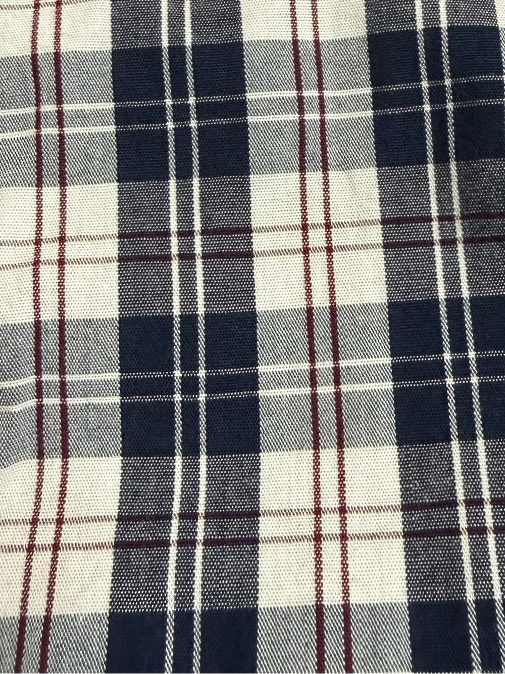 J. Crew Woman Large Blue Plaid Ruffle Mock Neck Button Front Top